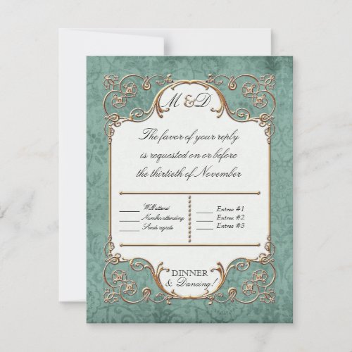 RSVP Cards Art Nouveau Roaring 20s Deco Style