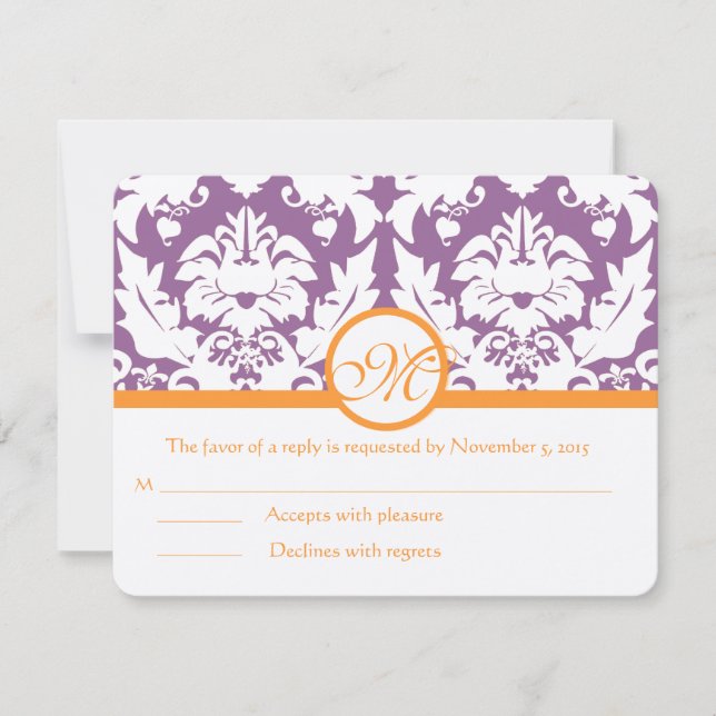 RSVP Cards-Require the 5 x 7 size Inivitations (Front)
