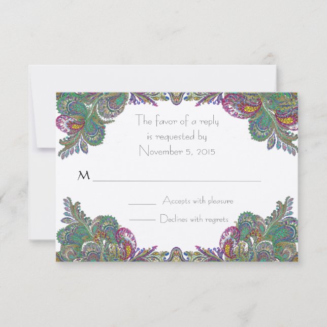 RSVP Cards-Require the 5 x 7 size Inivitations (Front)