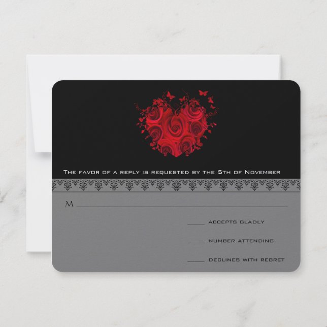 RSVP Cards-Require the 5 x 7 size Inivitations Card (Back)