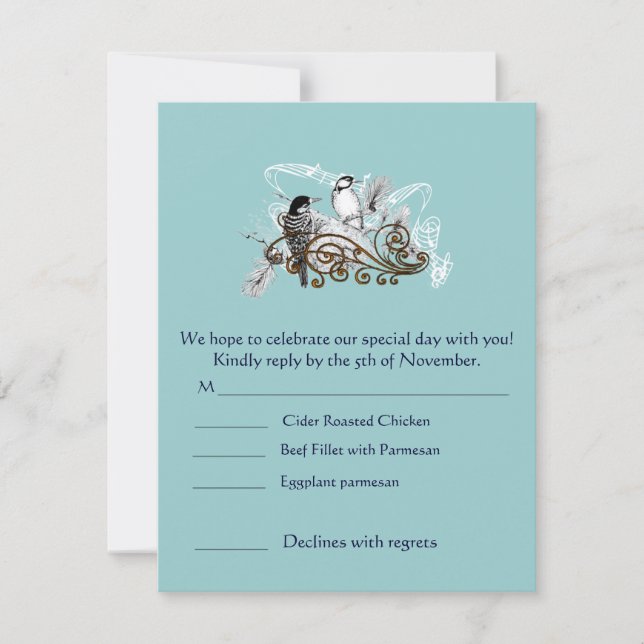 RSVP Cards-Require the 5 x 7 size Inivitations Card (Front)