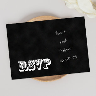 RSVP Chalkboard Style Wedding Invitation Card