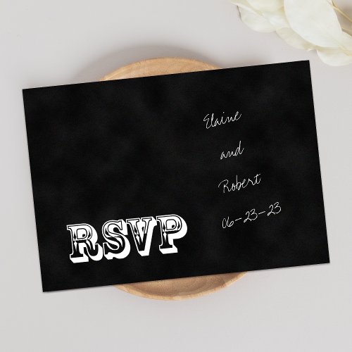 RSVP Chalkboard Style Wedding Invitation Card