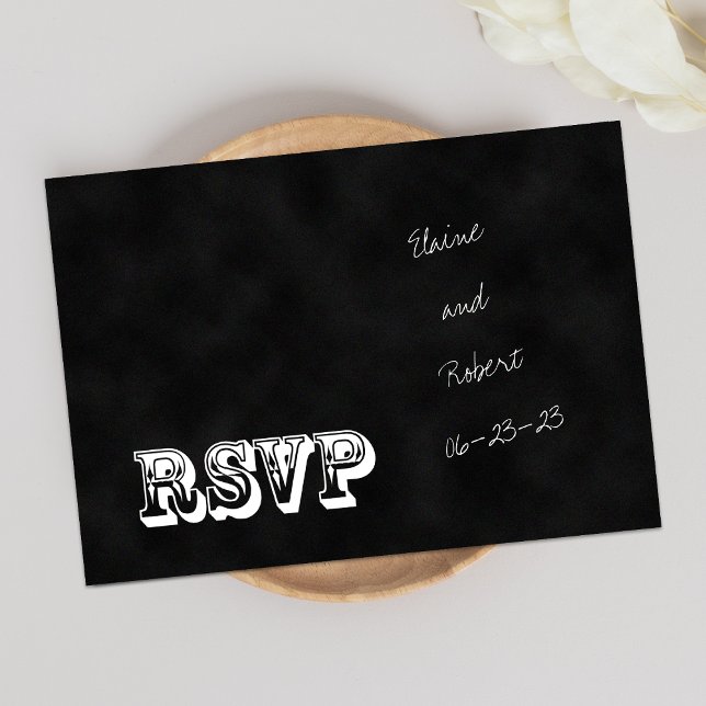 RSVP Chalkboard Style Wedding Invitation Card (Creator Uploaded)