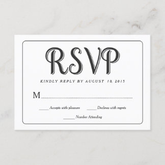 RSVP Chalkboard Wedding Response Cards