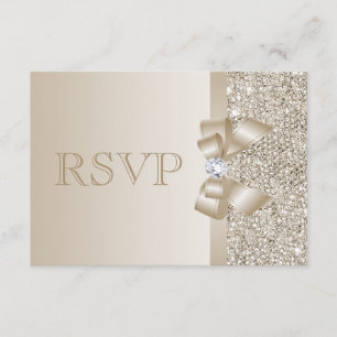 RSVP Champagne Sequins, Bow & Diamond RSVP