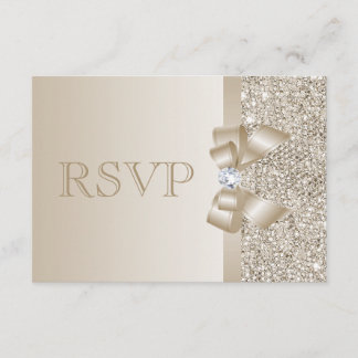 RSVP Champagne Sequins, Bow & Diamond RSVP
