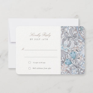 RSVP Classic Golden Lily Pastel Wedding Reply Invitation