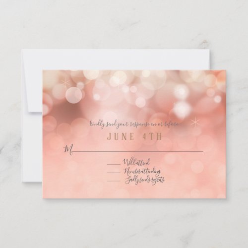 RSVP Colorful Pastel Bokeh Twinkling Lights Pink