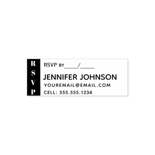 RSVP Contact Information Self_inking Stamp
