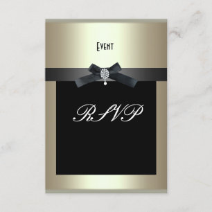 RSVP Corporate Event Formal Black Tie Champagne