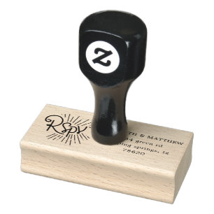RSVP Decorative Script Return Address Rubber Stamp