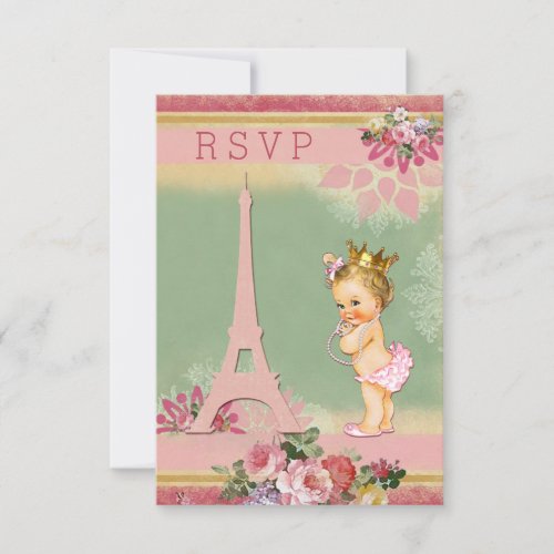 RSVP Eiffel Tower Princess Baby Shower