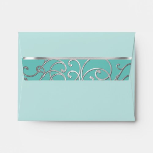 RSVP Elegant Choose Colors Silver Filigree Envelope