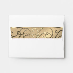 RSVP Elegant Gold Filigree Envelope