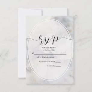 RSVP Elegant Grey and Pale Gold Soft Clouds