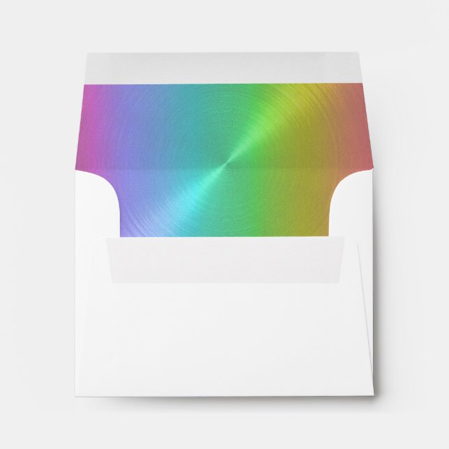 RSVP Elegant Rainbow and Gold Filigree Envelope (Back (Bottom))