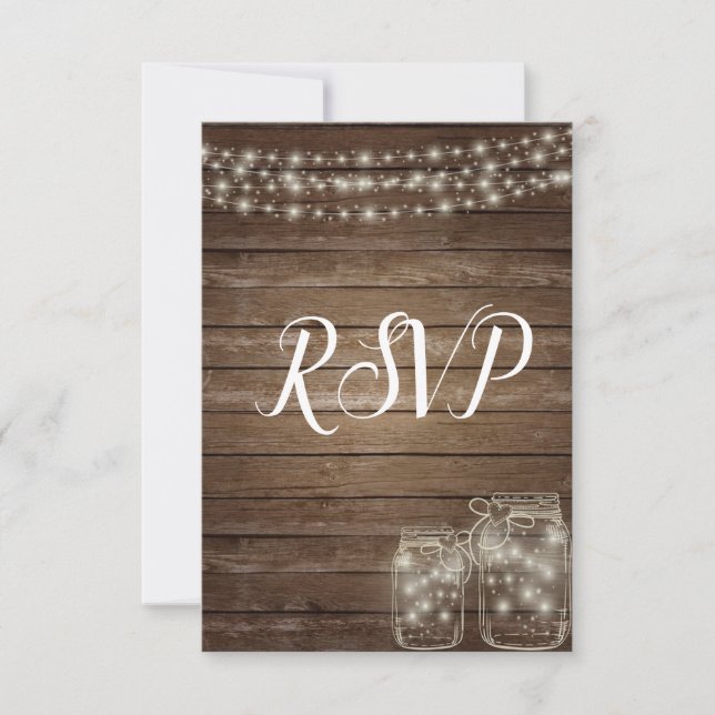 RSVP Elegant Rustic Mason Jar Lights Card (Front)