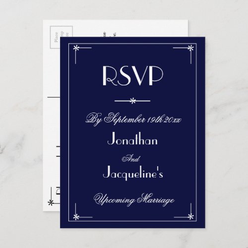 RSVP Elegant Simple Wedding RSVP Response Card