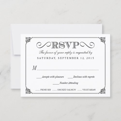 RSVP Elegant Vintage Chalkboard Weddings