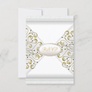 RSVP Elegant Wedding Anniversary White Gold