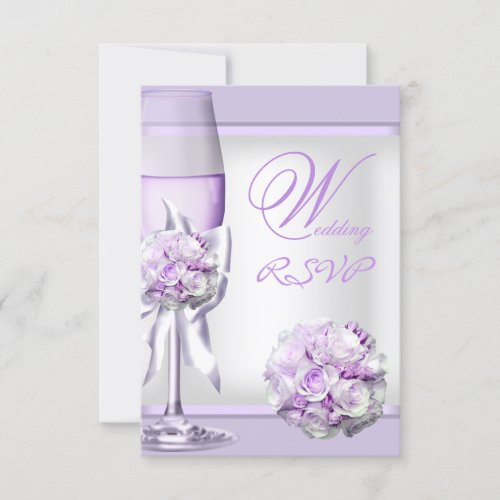 RSVP Elegant Wedding Lavender Purple Lilac 3