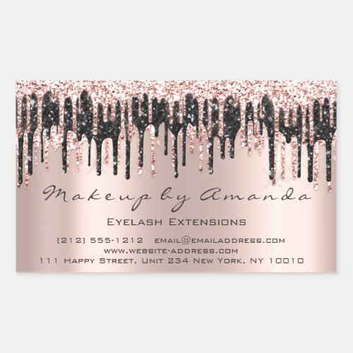 RSVP  Extension Makeup Beauty Salon Microblading Rectangular Sticker