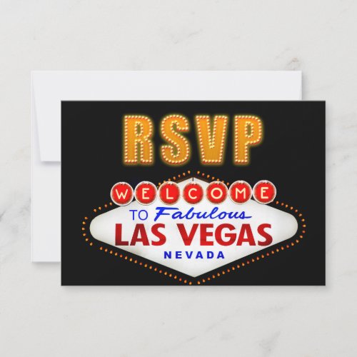 RSVP Fabulous Las Vegas Sign Casino Night RSVP