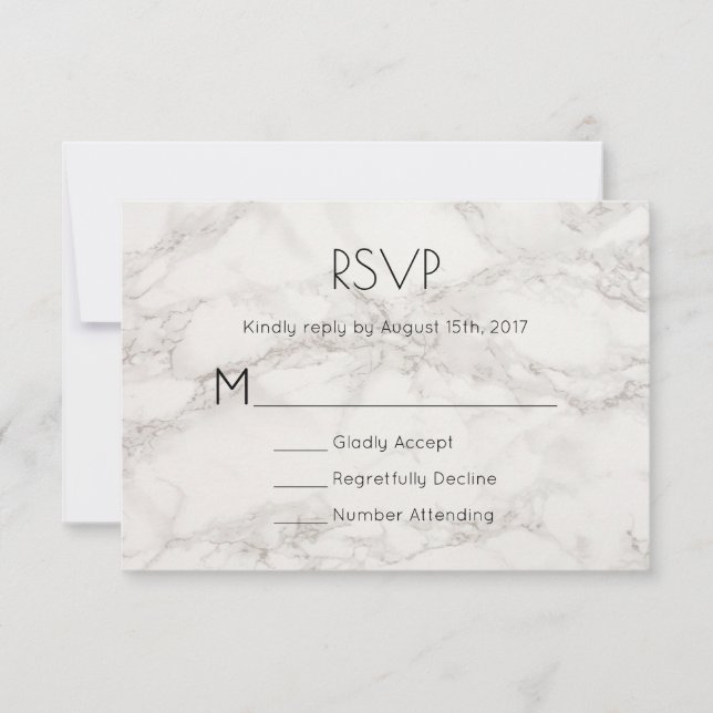 RSVP Faux Marble Alabaster Taupe Tan Abstract Card (Front)