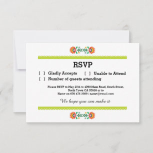 RSVP Fiesta Mexican Print Cards Lime Wedding Party