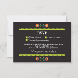 RSVP Fiesta Mexican Print Cards Wedding Party