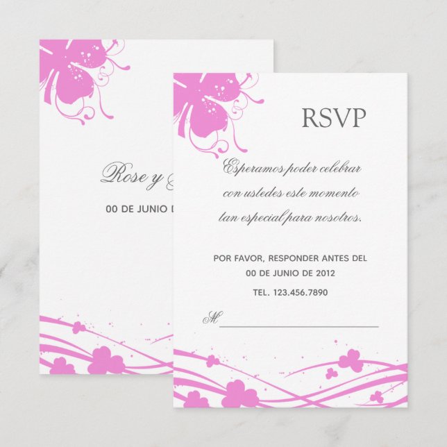 RSVP Floral-01 - Invitación Card (Front/Back)