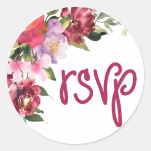 RSVP floral Sticker