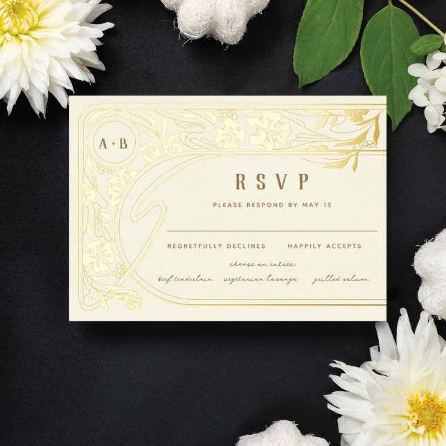 RSVP Foil Art Nouveau Arch Invitation (Creator Uploaded)