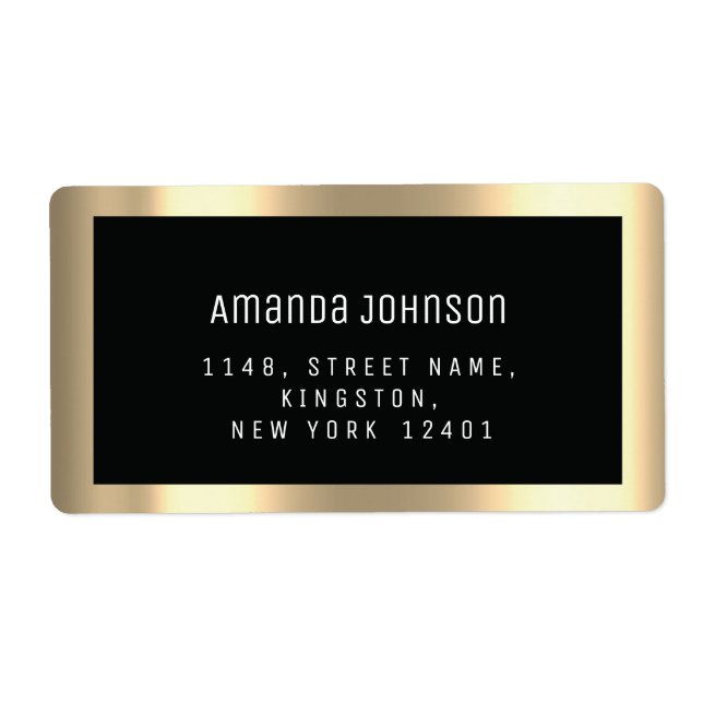 RSVP Framed Boutique Online Black Gold Frame Label (Front)