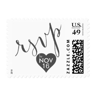 RSVP Glam Handwriting | CHOOSE YOUR TEXT COLOR Postage