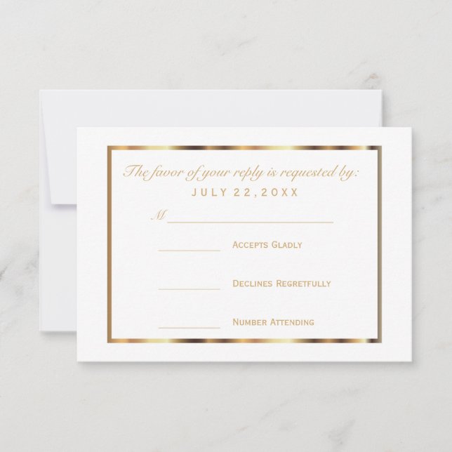 RSVP  Gold and White (Front)