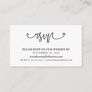 ~* RSVP Hearts Wedding Website  Simple Enclosure