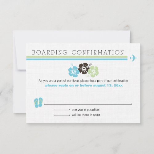 RSVP Hibiscus Boarding Pass