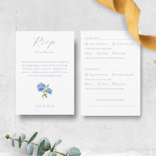 RSVP Hydrangea Guest Wedding RSVP Enclosure Card