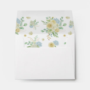 RSVP - Hydrangea Rose Floral Address Envelope