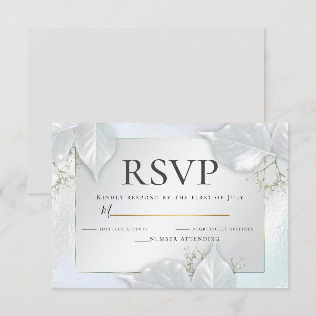 RSVP | Icy Blue Pearl Shimmer Invitation (Front/Back)
