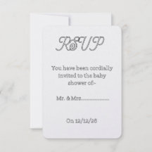 RSVP Invitation baby shower