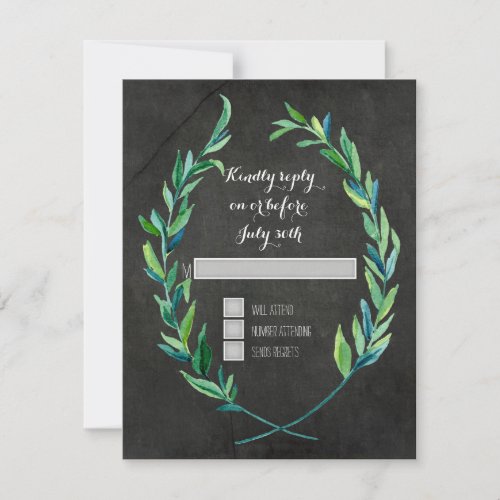 RSVP Laurel Wreath Olive Leaf Branch Chalkboard