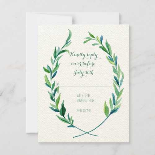 RSVP Laurel Wreath Olive Leaf Branch Modern Simple