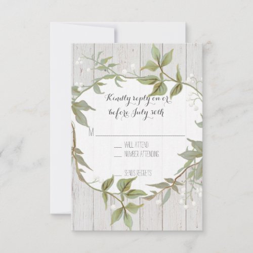 RSVP Laurel Wreath Rustic Country Foliage Wooden