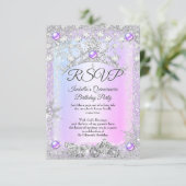 RSVP Lavender purple Quinceanera Winter Carriage  (Standing Front)