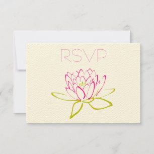 RSVP Lotus Flower / Water Lily Illustration