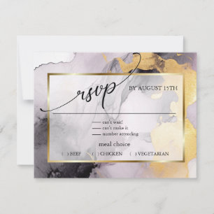 RSVP Marbled Dusty Rose Black Gold Abstract