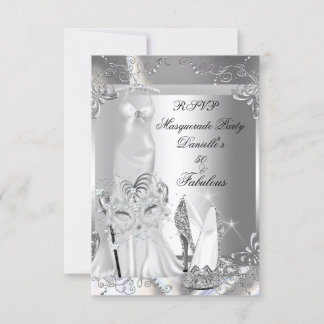 RSVP Masquerade Party Fabulous 50 Silver